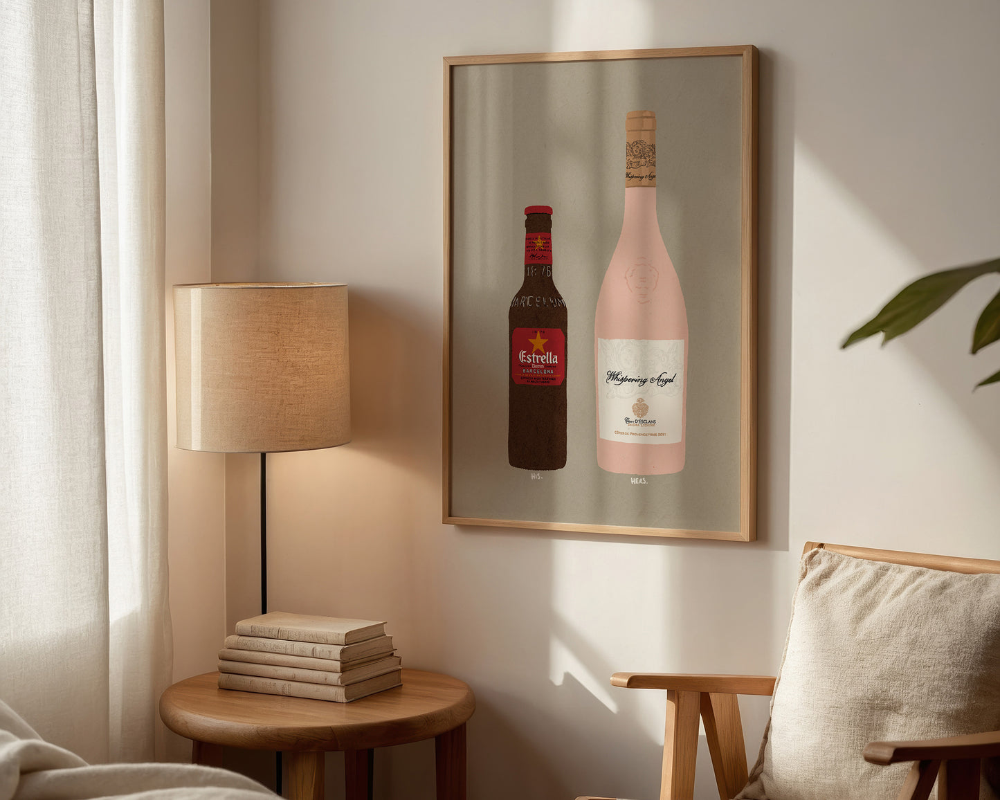 Estrella Bottle & Whispering Angel Print