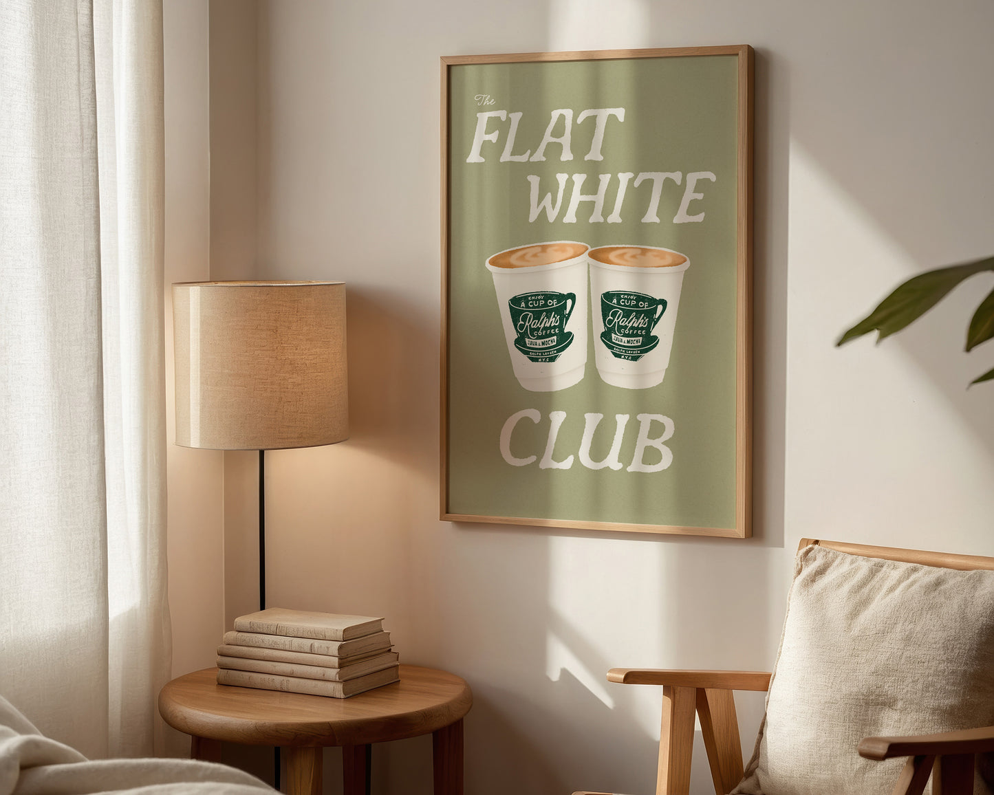 Flat White Club Green Print