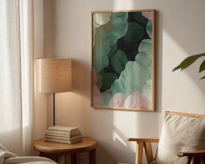 Forest Green & Pink No. 1 Print