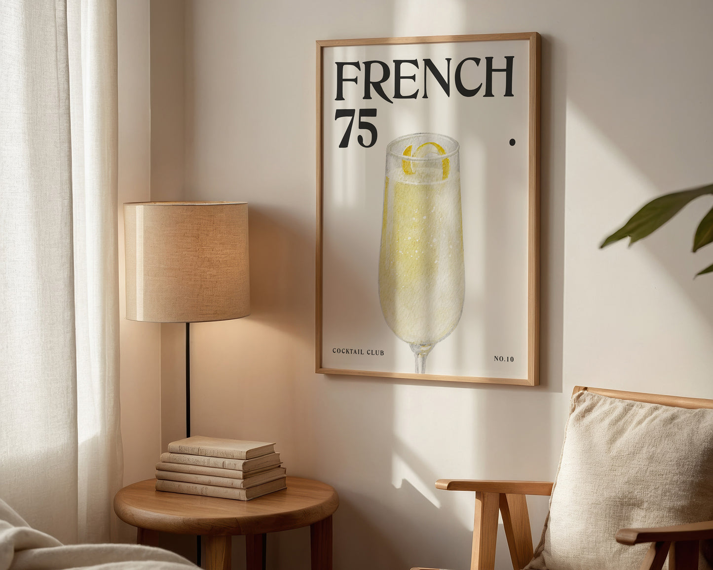 French 75 Cocktail Print