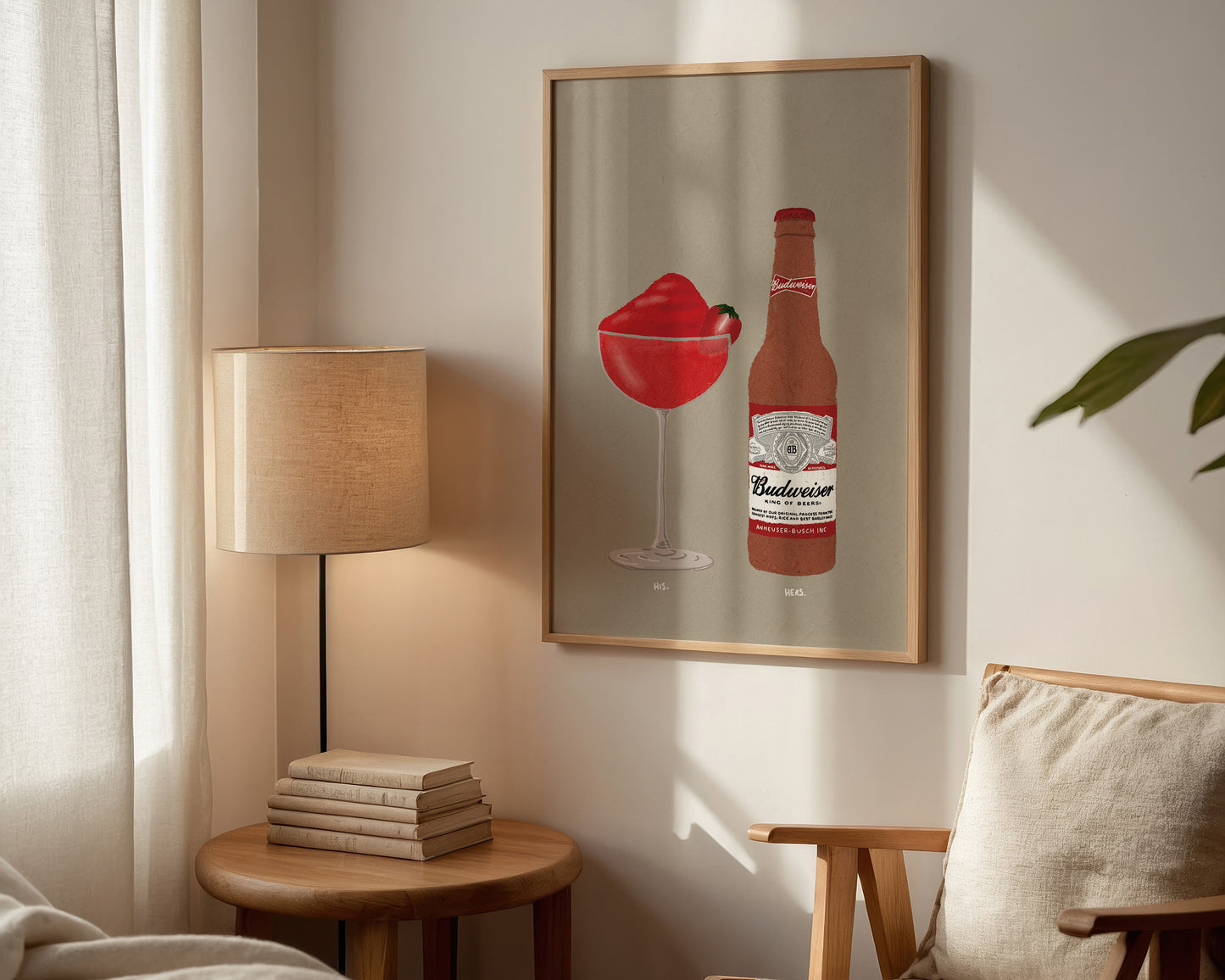 Frozen Strawberry Daiquiri & Budweiser Print