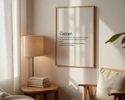 Gamer Definition Print