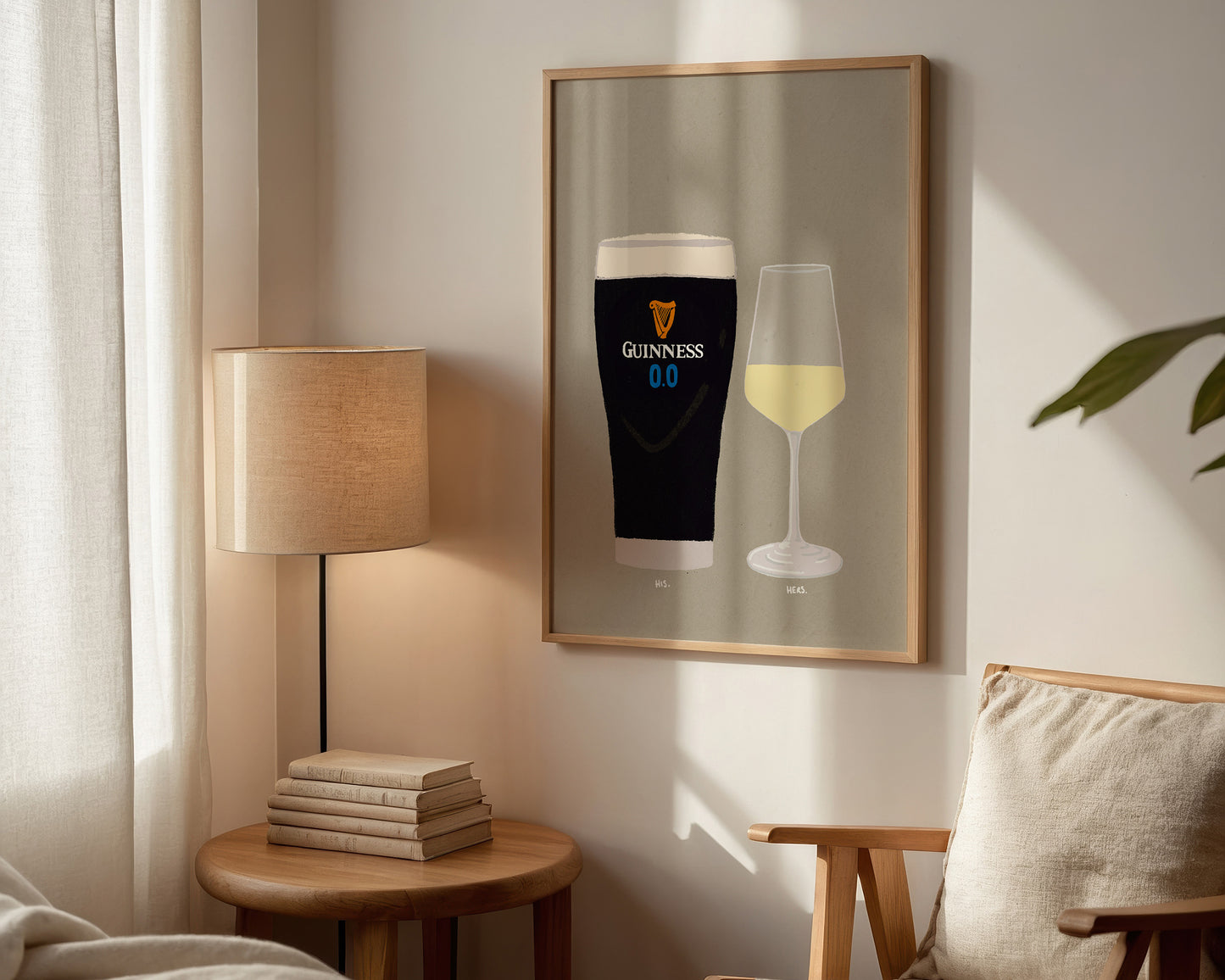 Guinness Zero & White Wine Print