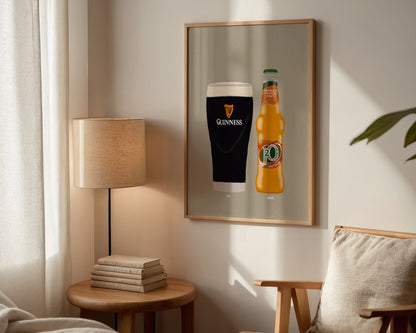 Guinness & J20 Orange Print