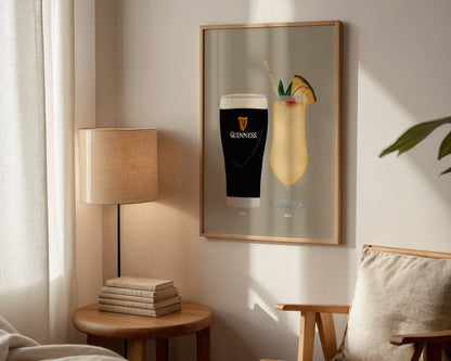 Guinness & Pina Colada Print