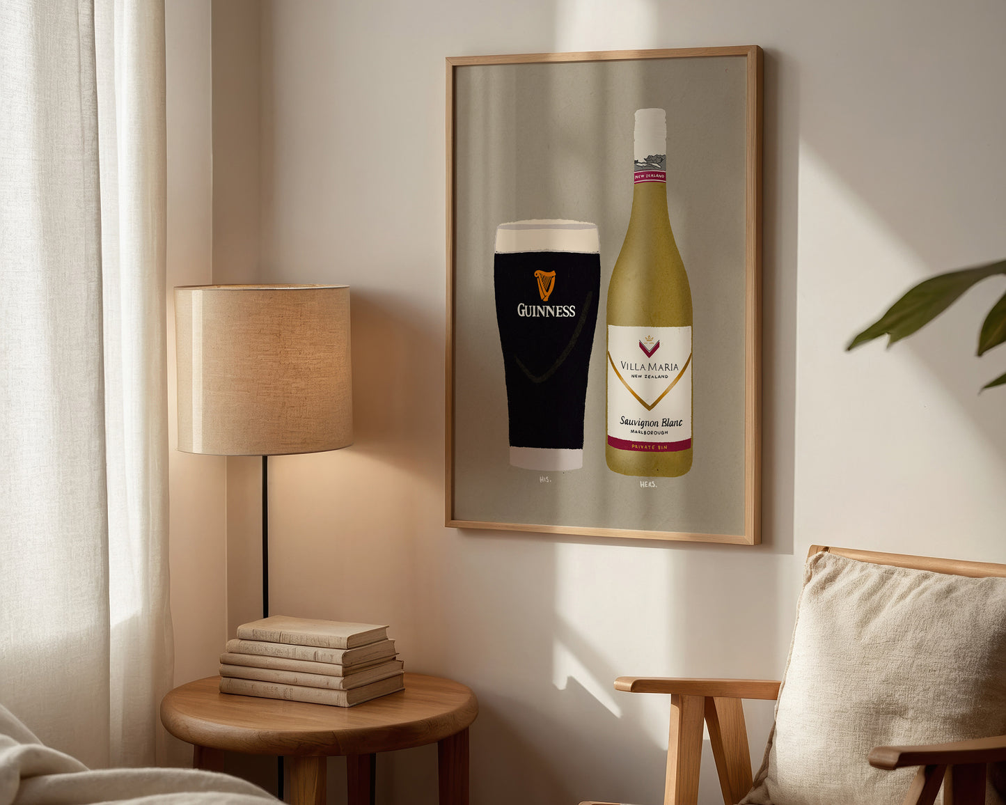 Guinness & Villa Maria Sauvignon Print