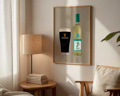Guinness & White Moscato Print