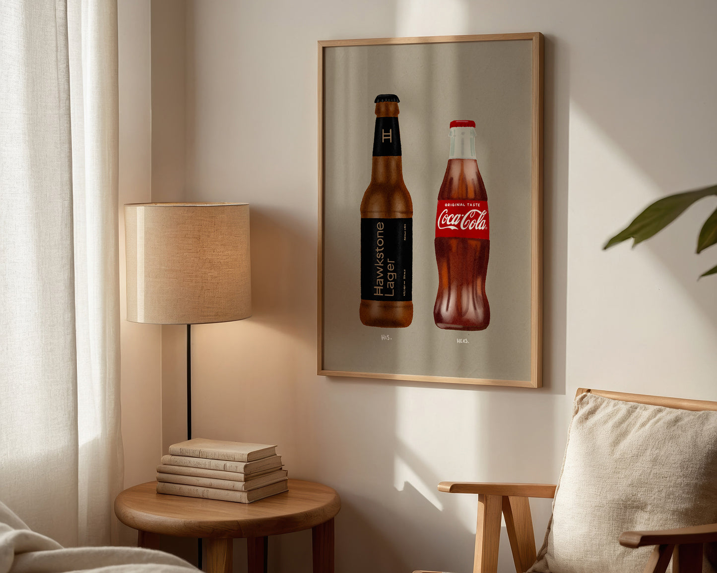 Hawkstone Lager & Coke Bottle Print