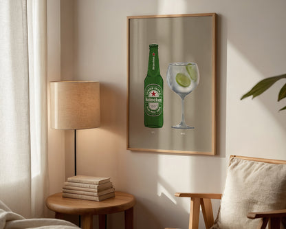 Heineken & Gin & Tonic Print