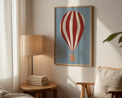 Heart Air Balloon Print