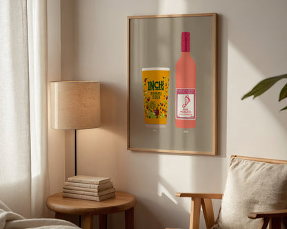 Inch's & Pink Moscato Print