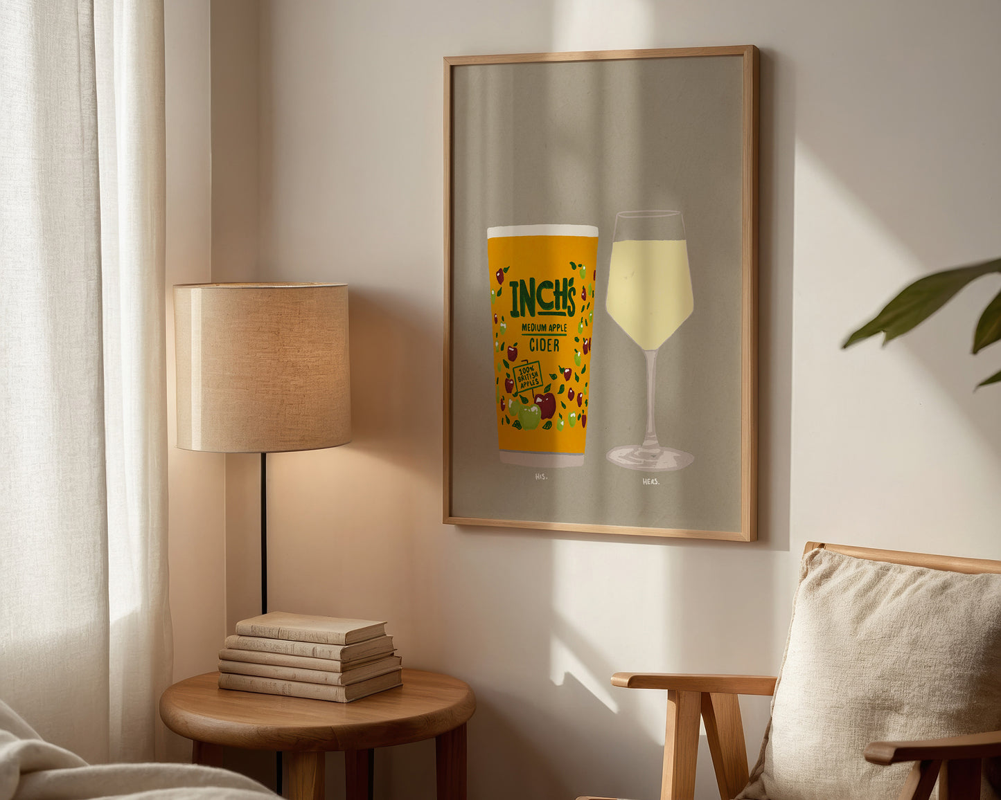 Inch's & White Wine Print