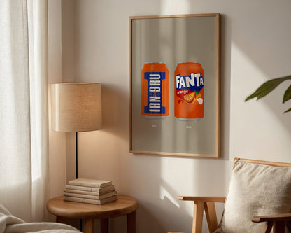 Irn Bru & Fanta Orange Print