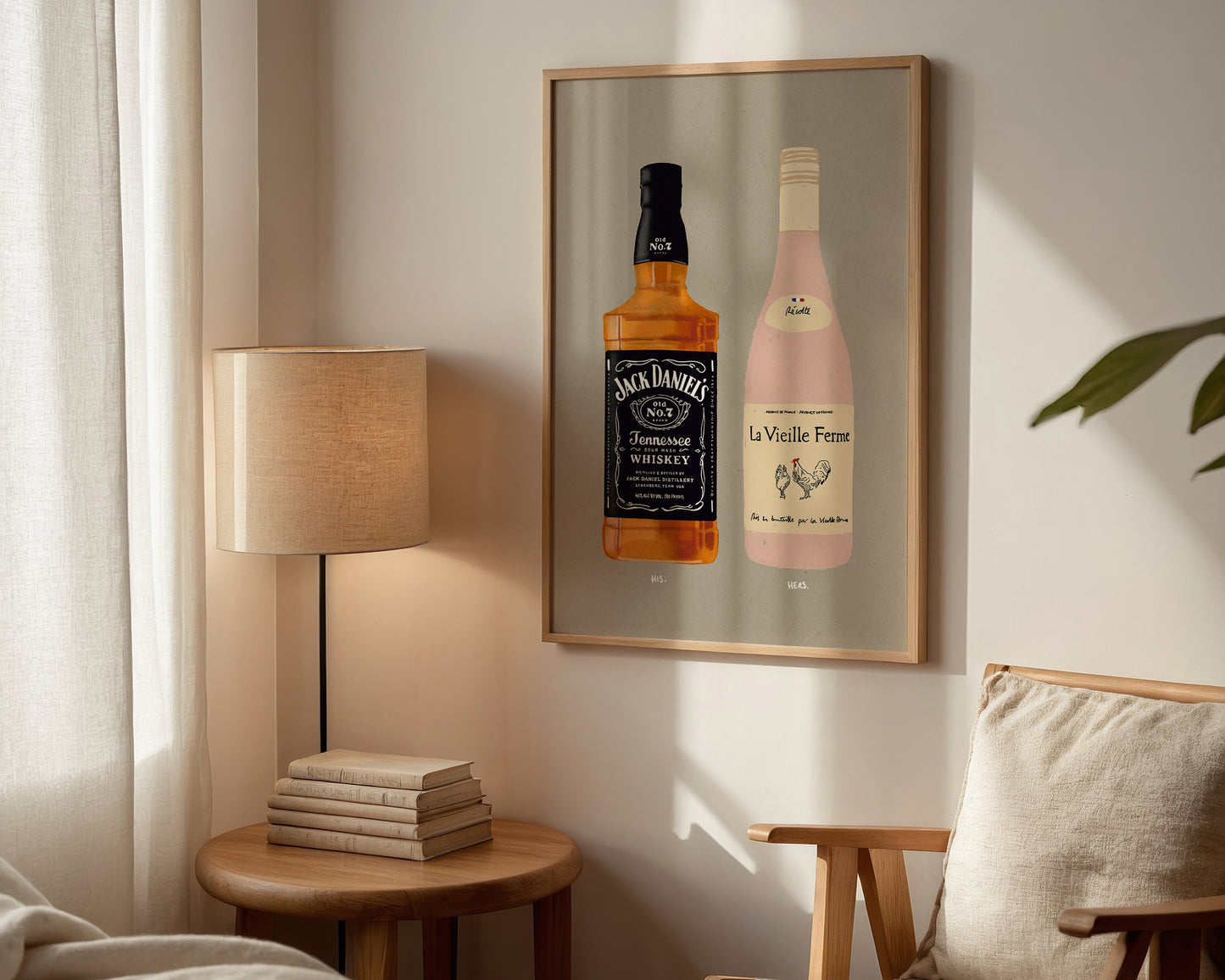 Jack Daniel's & Chicken Wine Print