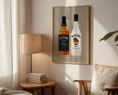 Jack Daniels & Malibu Print