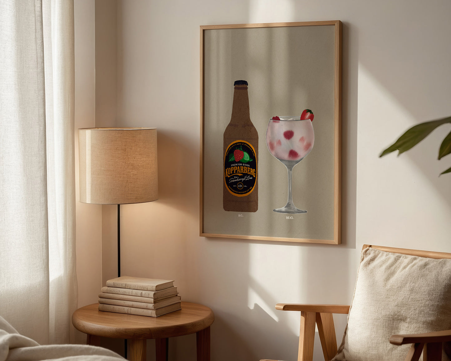 Strawberry Lime Kopparberg & Pink Gin And Tonic Print