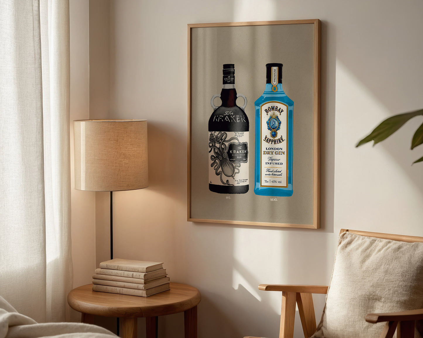 Kraken & Bombay Sapphire Print