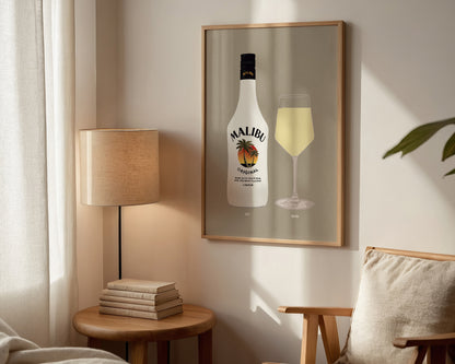 Malibu & White Wine Print
