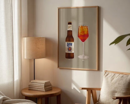 Miller Lite & Aperol Spritz Print