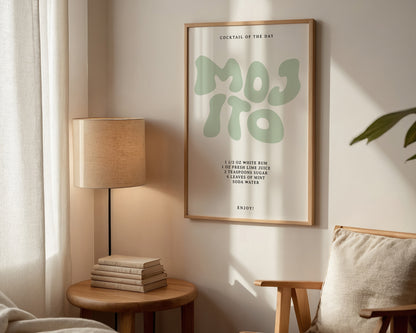Mojito Recipe Wall Art Print