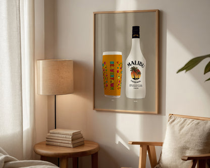 Neck Oil & Malibu Print