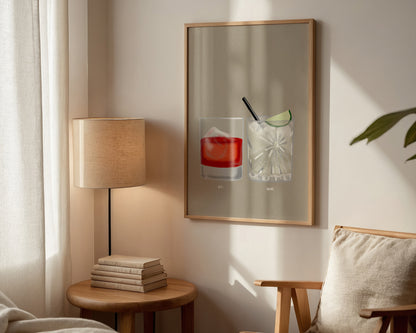 Negroni & Vodka Lime Soda Print