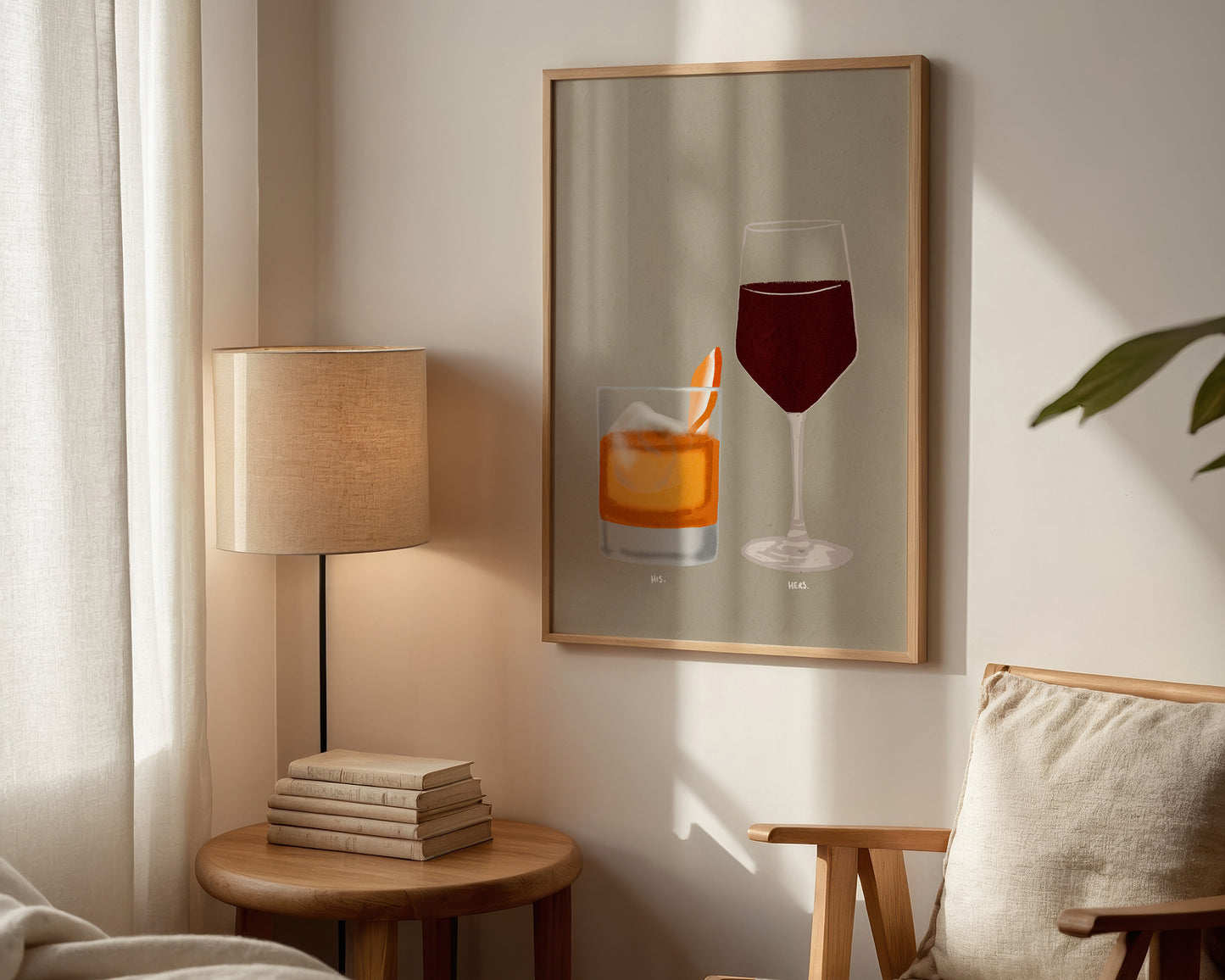 Old Fashioned & Red Wine Print