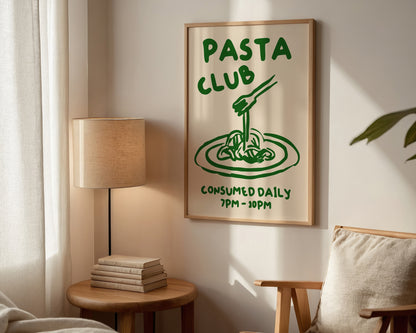 Pasta Club Print In Green