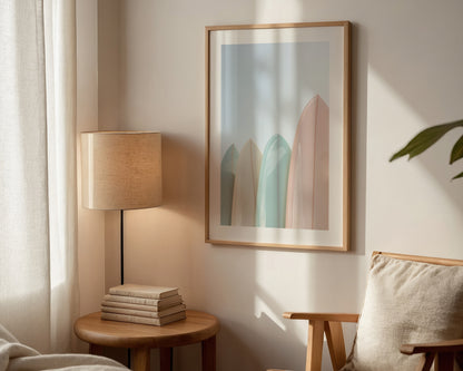 Pastel Surfboards Print