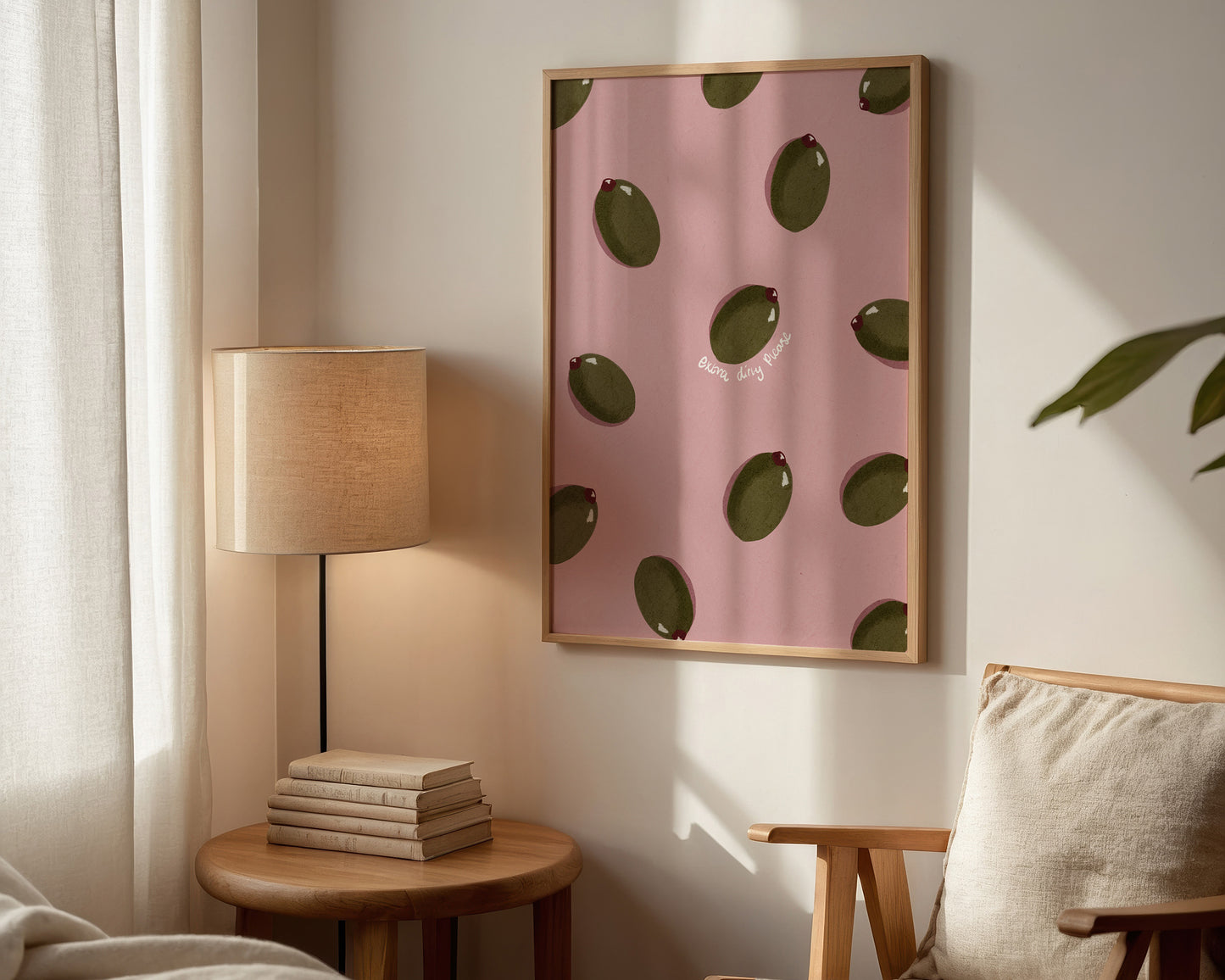 Pink Olive Wall Art Print
