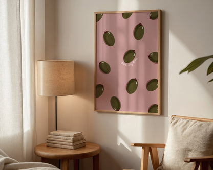 Pink Olive Wall Art Print