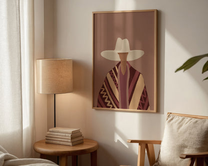 Poncho Cowgirl Print