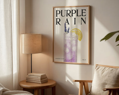 Purple Rain Cocktail Print