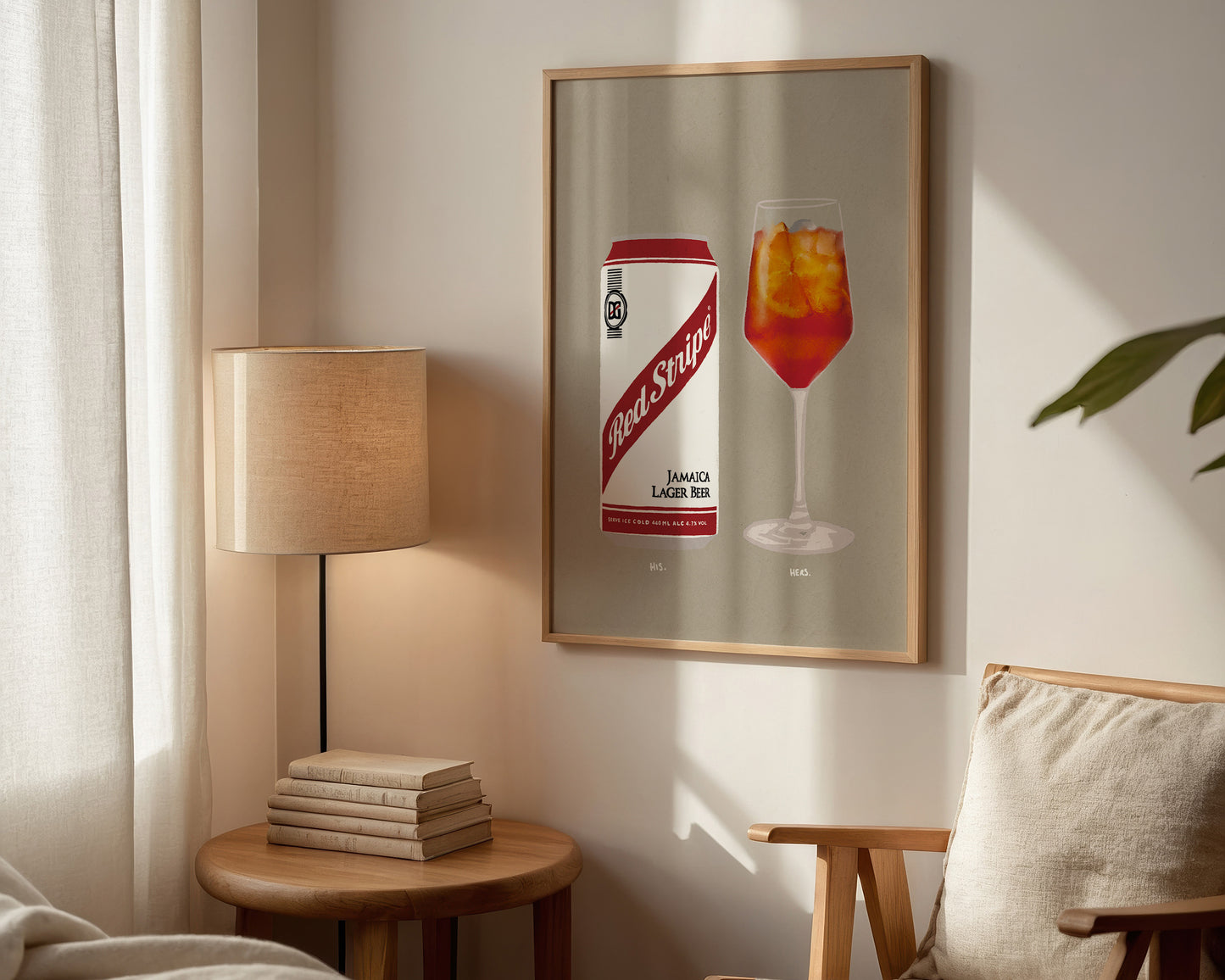 Red Stripe & Aperol Spritz Print