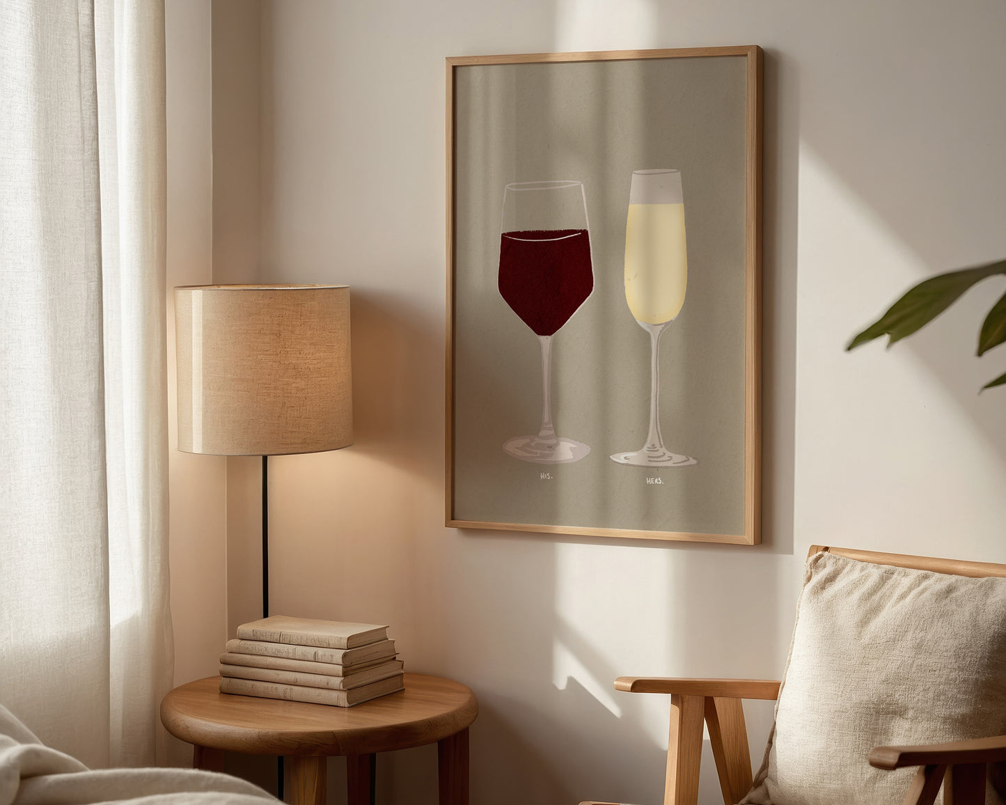 Red Wine & Prosecco Glass Print