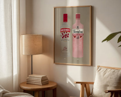 Smirnoff Raspberry Vodka & Gordon's Pink Gin Print