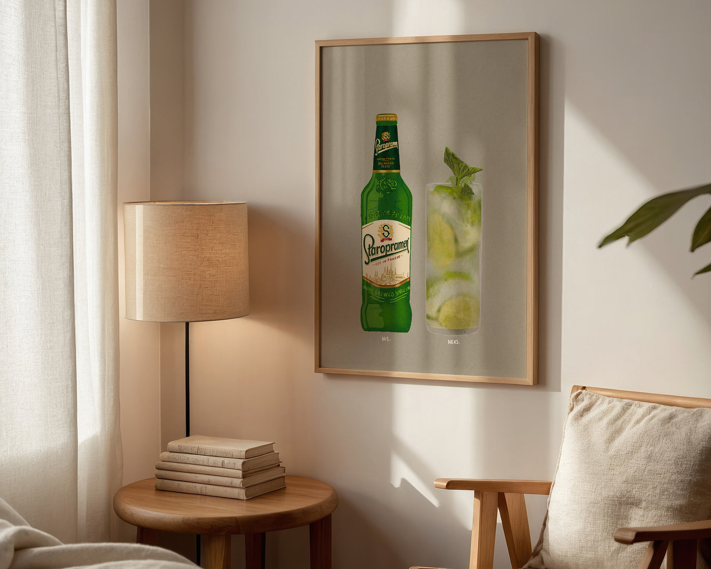 Staropramen Bottle & Mojito Print