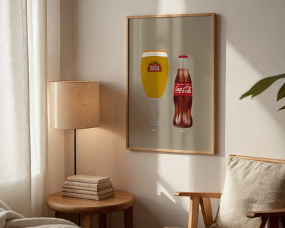 Stella & Coke Bottle Print