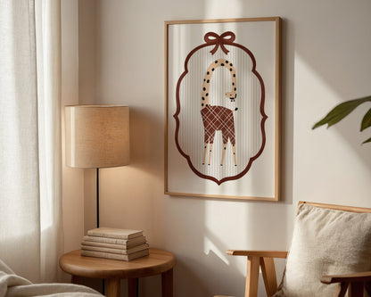 Ribboned Giraffe Print