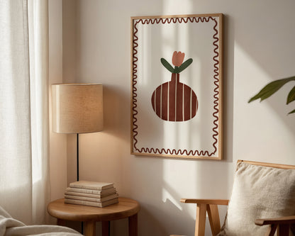 Striped Vase Print