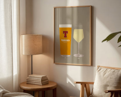 Tennent's & White Wine Print
