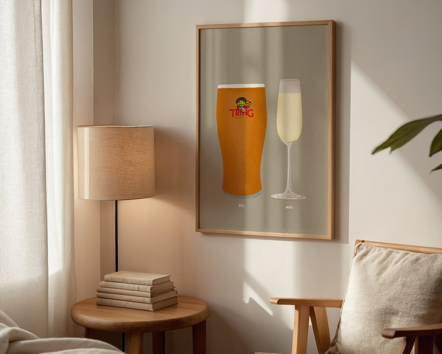 Tring Beer & Prosecco Glass Print