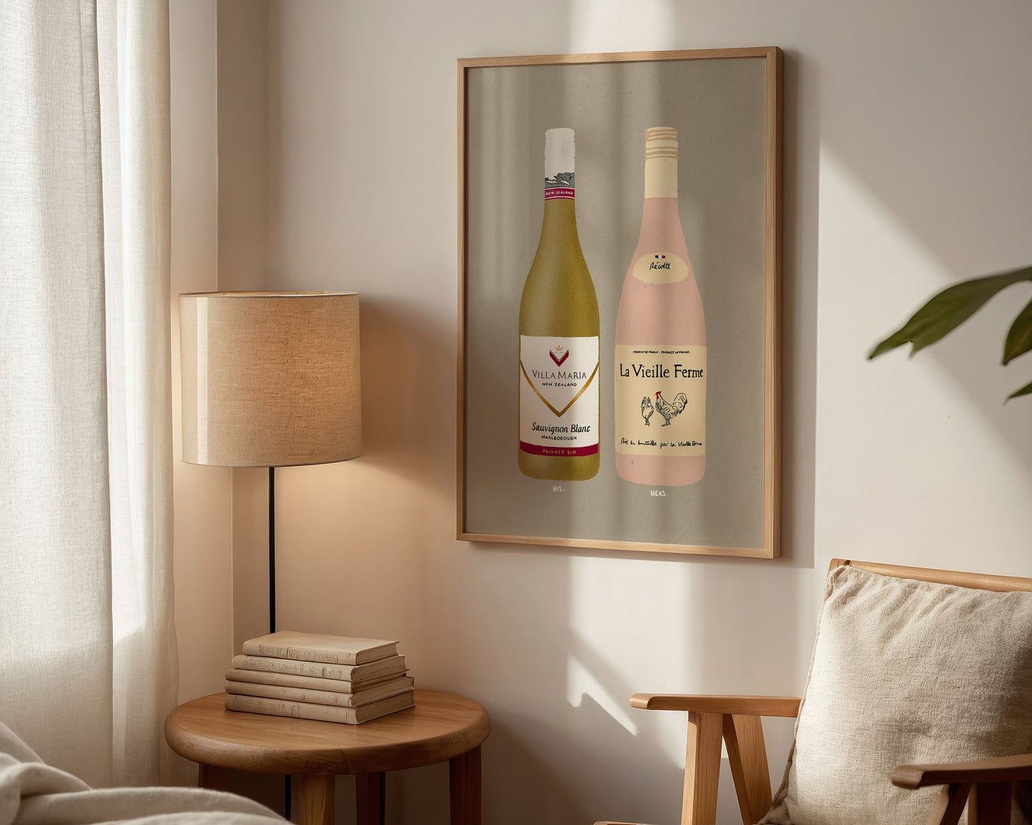 Villa Maria & Chicken Wine Print