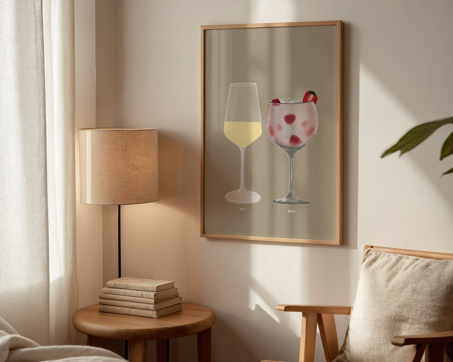 White Wine & Pink Gin Print