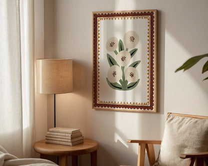 White Flowers Print