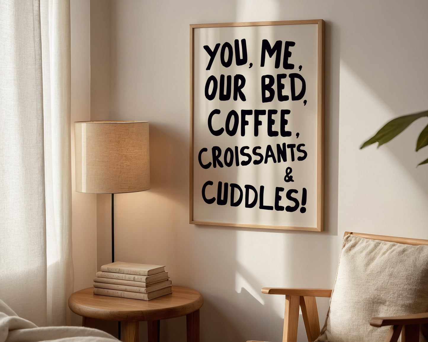 You, Me & Our Bed Art Wall Art Print