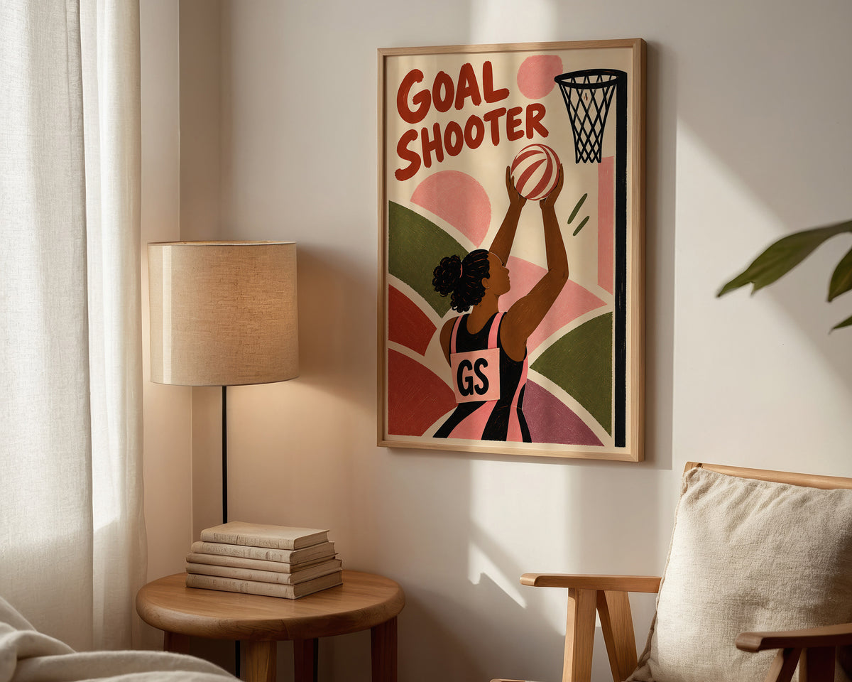 Goal Shooter Netball Print
