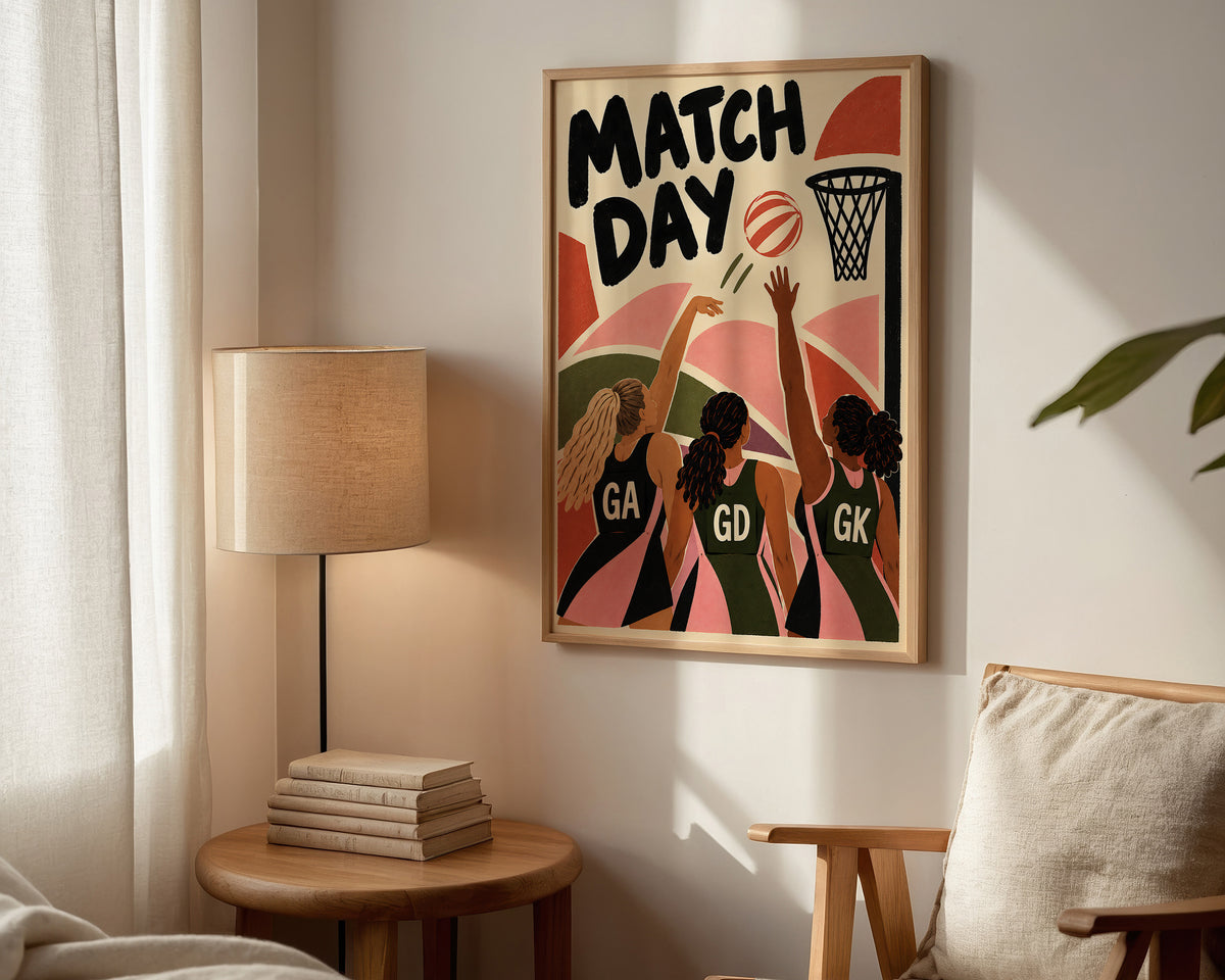 Match Day Netball Print