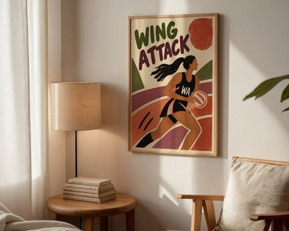 Wing Attack Netball Print