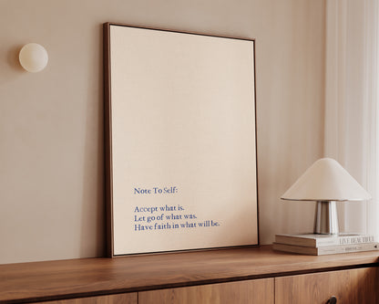 Note To Self Canvas